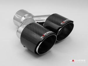 FIAT 124 Performance Exhaust by MADNESS - Monza - Dual Exit w/ Carbon Fiber Quad Tips V2 FIAT 124 Performance Exhaust by MADNESS - Monza - Dual Exit w/ Carbon Fiber Quad Tips V2